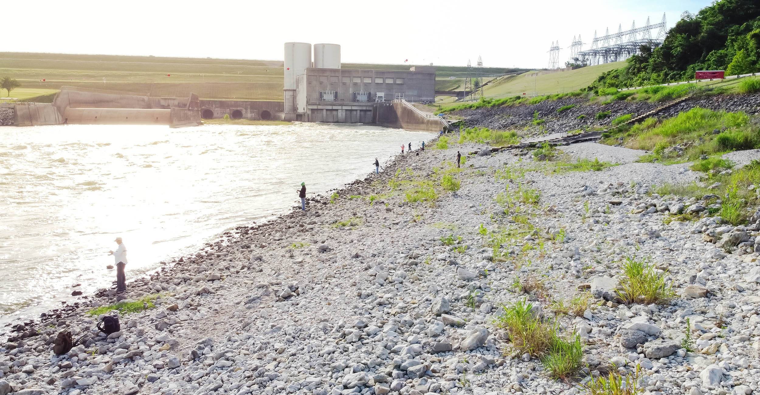 The Denison Dam waterway